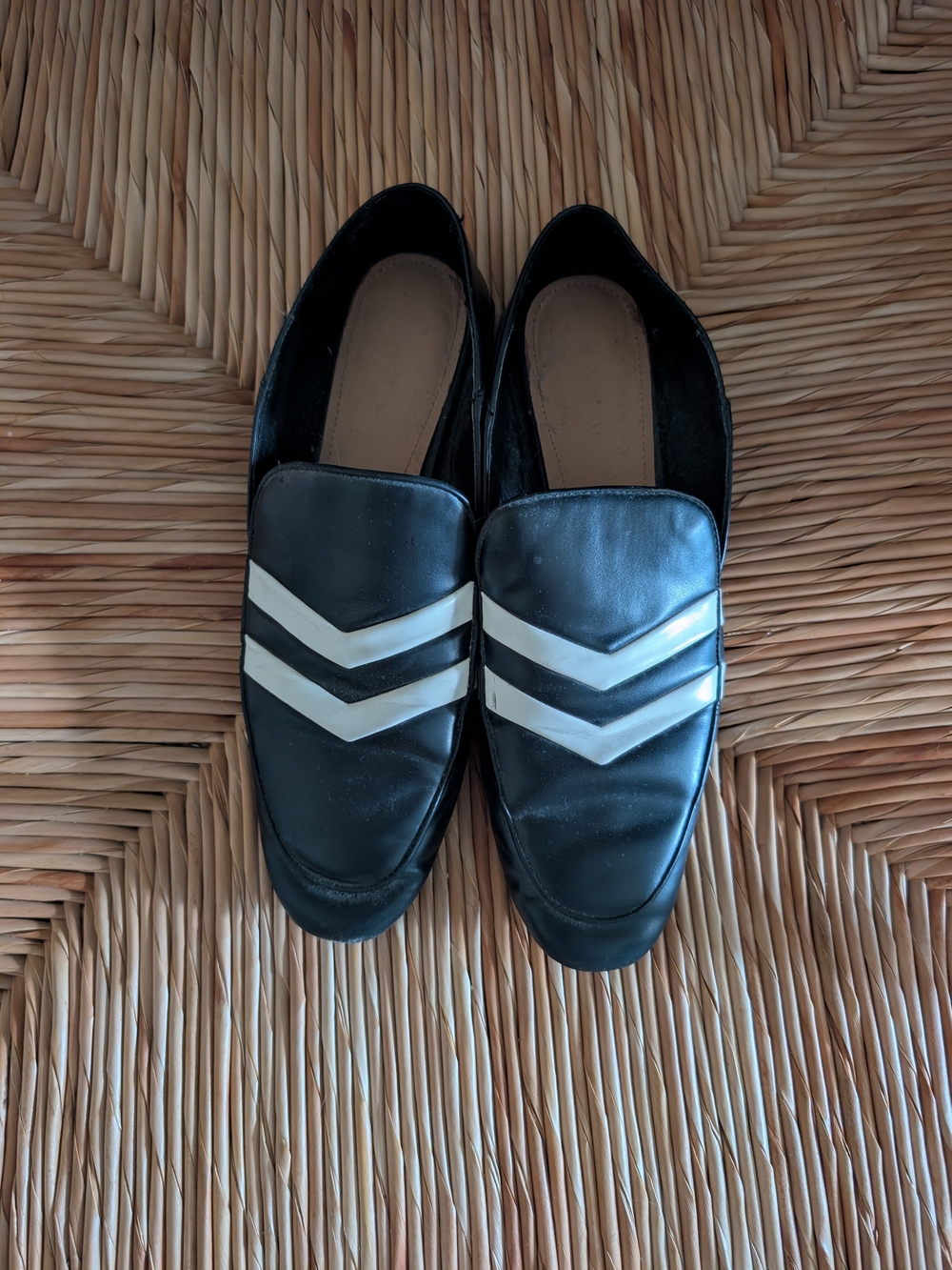 Black & White Women's Slip-On Loafers